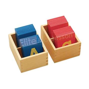Elite Montessori Lower and Capital Case Sandpaper Letters with Boxes