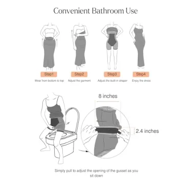 Comfortable Long Sleeve Maxi Dress with Built-in Shapewear