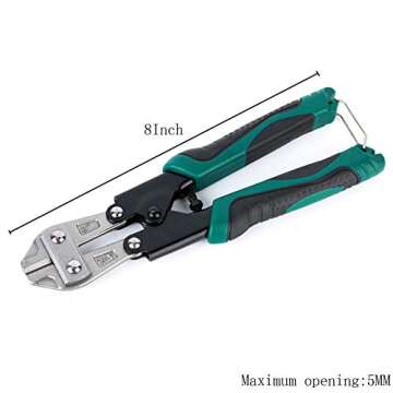 8 Inch Mini Wire Cutter for Heavy Gauge Wire by NIDAYE