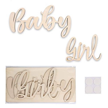 Stylish QIFU Wood Baby Girl Sign for Baby Showers