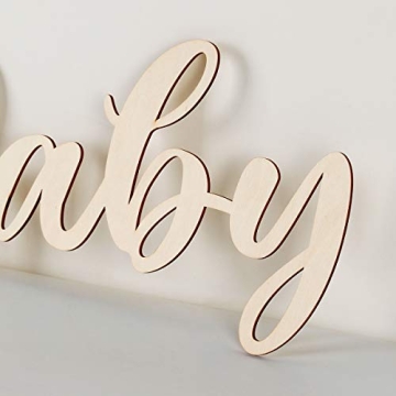 Stylish QIFU Wood Baby Girl Sign for Baby Showers