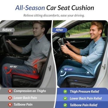 Comfortable All-Season Car Seat Cushion for Safe Driving
