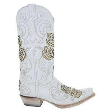 Soto Boots Women's Turquoise Rose Country Cowgirl Boots, Women's Embroidered Cowgirl Boots, Geniune ...