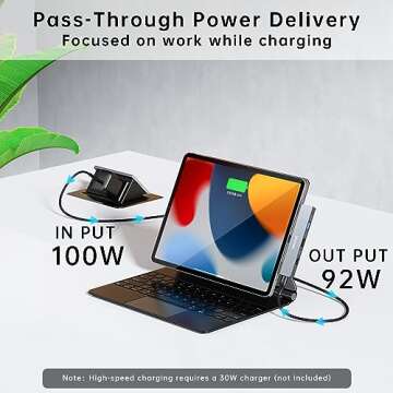 Teleadapt iPad Pro 5-in-1 Hub Adapter with 4K HDMI and Fast Charging