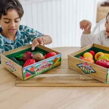 Melissa & Doug Play-Time Produce Realistic Fruit & Veggies Set