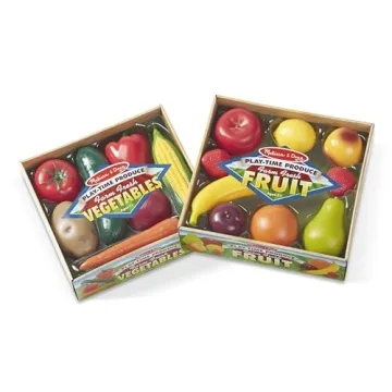 Melissa & Doug Play-Time Produce Realistic Fruit & Veggies Set