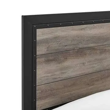 Durable Walker Edison Rustic Farmhouse Queen Bed Frame