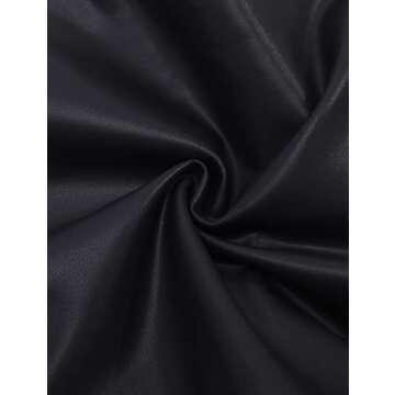 SEASUM Women's Faux Leather Leggings Pants PU Elastic Shaping Hip Push Up Black Sexy Stretchy High Waisted Tights