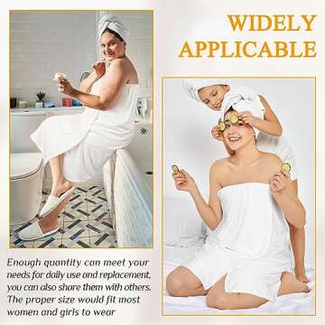 4 Pcs Waffle Spa Robe Set for Women - Cozy Luxury Wraps