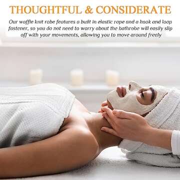 4 Pcs Waffle Spa Robe Set for Women - Cozy Luxury Wraps