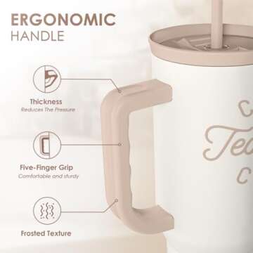 SANDJEST 40oz Insulated Tumbler for Teachers