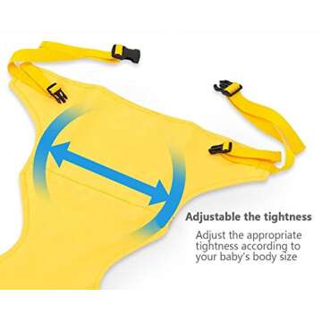 The Washable Portable Travel High Chair Booster Baby Seat with Straps Toddler Safety Harness Baby Feeding The Strap (6 Color) (Black)