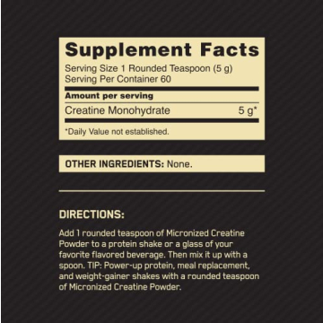 Optimum Nutrition Micronized Creatine for Enhanced Performance