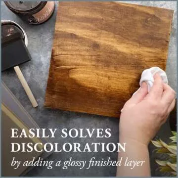 Amy Howard at Home - Water-Based Gel Stain - Vintage and Antique Furniture Restoration - Great on Wood - Auburn Mahogany Glaze Finish (16 oz)