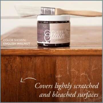 Amy Howard at Home - Water-Based Gel Stain - Vintage and Antique Furniture Restoration - Great on Wood - Auburn Mahogany Glaze Finish (16 oz)