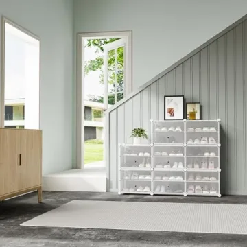 OneLeaf 32 Pair Shoe Rack Organizer for Home Storage Solutions