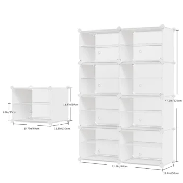 OneLeaf 32 Pair Shoe Rack Organizer for Home Storage Solutions