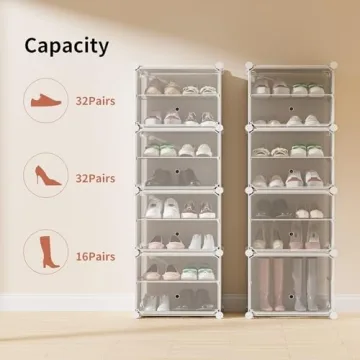 OneLeaf 32 Pair Shoe Rack Organizer for Home Storage Solutions