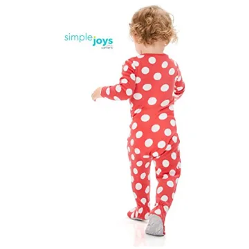Snug Fit Footed Cotton Pajamas for Baby Girls | 3-Pack