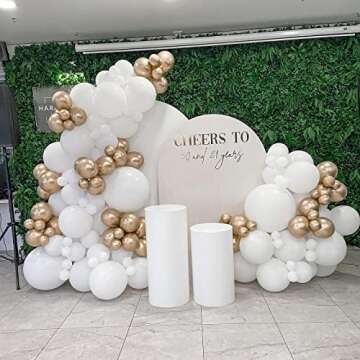 100pcs White Balloon Garland Arch Kit for All Occasions