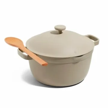 Our Place Perfect Pot - 5.5 Qt. Nonstick Ceramic Sauce Pan with Lid | Versatile Cookware for Stoveto...