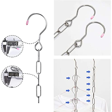 Space Saving Hanger Chains for Closet Organization