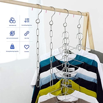 Space Saving Hanger Chains for Closet Organization