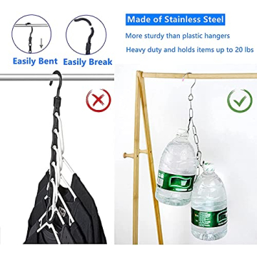 Space Saving Hanger Chains for Closet Organization