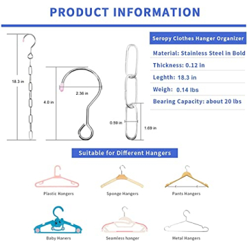 Space Saving Hanger Chains for Closet Organization