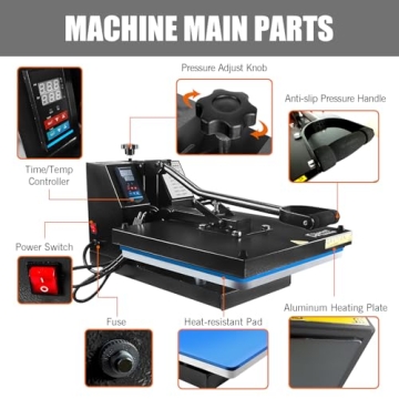 PlanetFlame 15x15 Heat Press for Sublimation Transfers