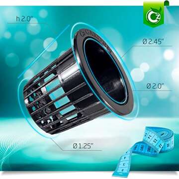 2 inch Net Pots Cups Heavy Duty Round Wide Rim Design for Orchids Hydroponics Aquaponics Slotted Mes...