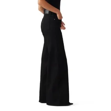 Levi's Women's 318 Shaping Wide-Leg Jeans Soft Black