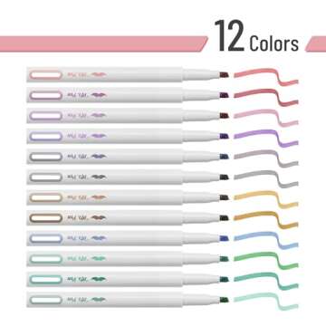 Mr. Pen- Aesthetic Highlighters, 12 Pack, Chisel Tip, Muted Pastel Colors, Cute Highlighters Assorted Colors, Cute Highlighters for School Highlighters, Highlighter Set, Pastel Highlighters