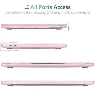 DONGKE for MacBook Pro 13 inch Case 2023 2022 2021 2020 Release Model: A2338 M2/M1 A2289 A2251 with Touch Bar & Touch ID, Frosted Matte Plastic Hard Shell Case & Keyboard Cover, Solid Pink