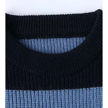 LifeShe Women Men Striped Oversized Knit Sweater