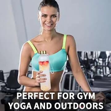 Sursip 32 oz Motivational Water Bottle with Time Marker，Reusable Water Bottle Perfect for the gym and office/Outdoors,BPA Free Frosted Plastic Bottle Leak proof with Carry Strap