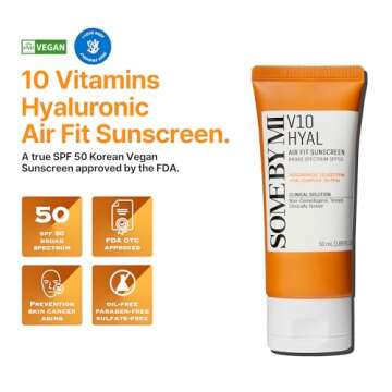 SOME BY MI V10 Hyal Air Fit Sunscreen + AHA BHA PHA 30 Days Miracle Toner - 1.69Oz+5.07Oz - Daily Ni...