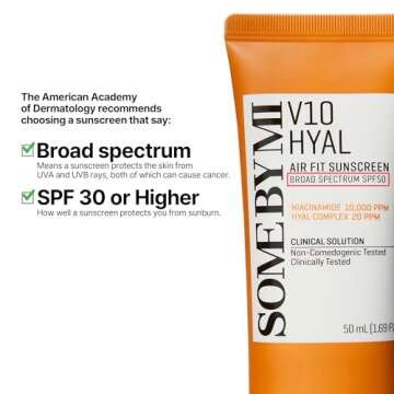 SOME BY MI V10 Hyal Air Fit Sunscreen + AHA BHA PHA 30 Days Miracle Toner - 1.69Oz+5.07Oz - Daily Niacinamide SPF 50 Korean Sunscreen for Face - Mild Exfoliating Daily Face Toner - Korean Skin Care