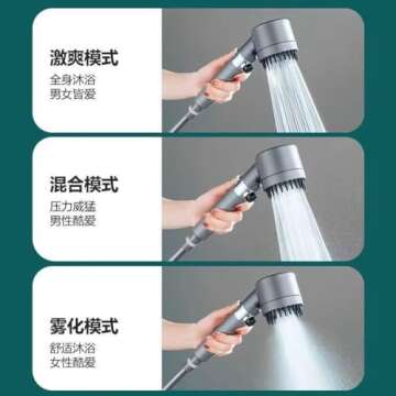 High Pressure Handheld Shower Head with Multiple Modes