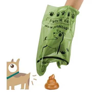 Poop Bags, Environment Friendly Pets N Bags Dog Waste Bags, Biodegradable, Refill Rolls, Includes Dispenser (16 Rolls / 240 Count)