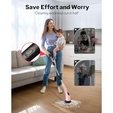 Electric Spin Scrubber - Lightweight Cordless Bathroom Cleaning Brush