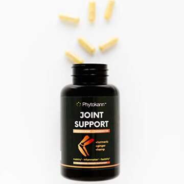 Joint Support with Glucosamine Chondroitin, Turmeric, Boswellia, Ginger Root & Quercetin - Joint Health Supplement For Women & Men - Naturally Supports Soreness, Flexibility, Mobility - 90 Capsules