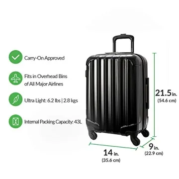 Genius Pack Hardside Luggage Spinner - Stylish & Lightweight