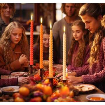 Stunning Orange-Gradient Taper Candles for Every Occasion