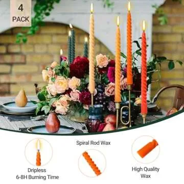 Stunning Orange-Gradient Taper Candles for Every Occasion