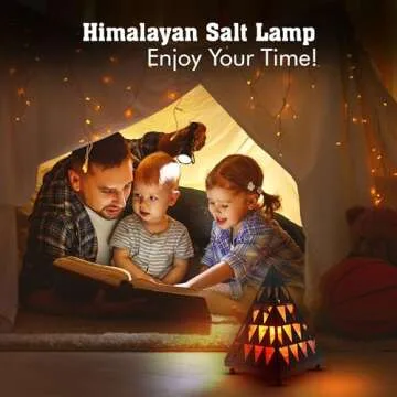 Himalayan Glow D-1359 Himalayan Pyramid Style Crystal Lamp with Pink Salt Chunks, 6-7 LBS, Orange