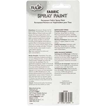 TULIP Fabric Spray Paint - Snow for Creative Crafts