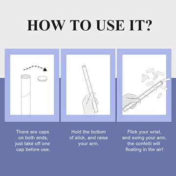 BATTIFE Confetti Wands - Vibrant Celebration Shoots