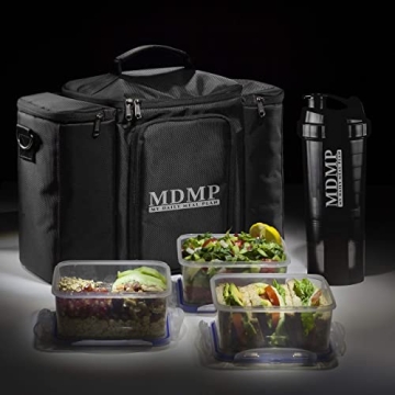 Meal Prep Lunch Bag with Containers and Ice Packs