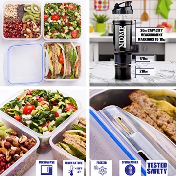 Meal Prep Lunch Bag with Containers and Ice Packs